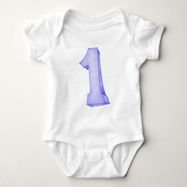 Första födelsedagen Spädbarn T-shirt (Framsida)