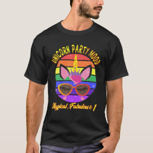 Första födelsedagen. Unicorn Party Mood, Magic, Fa T Shirt