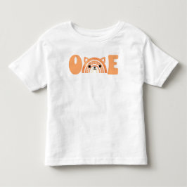 Första födelsedagen Woodland Fox Boho Rainbow T Shirt