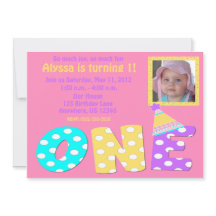 Första födelsedagflickarosor Invitaiton