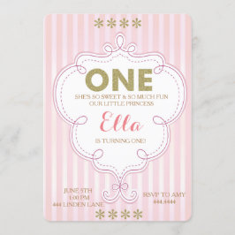 Första födelsedagguld och inbjudningar