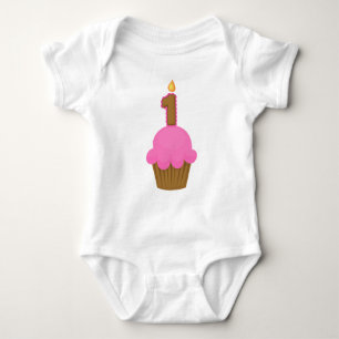 Första födelsedagrosamuffin t-shirt