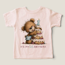 Första födelsedags baby pojke Teddybjörn födelseda