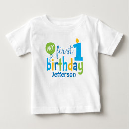 Första födelsedags T-shirt Personlig