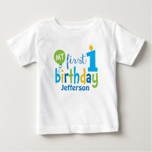 Första födelsedags T-shirt Personlig