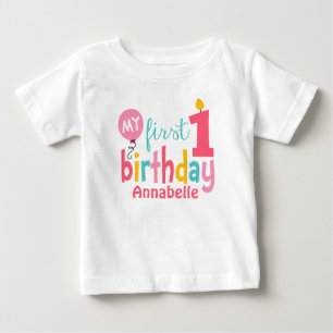 Första födelsedags t-shirt personlig