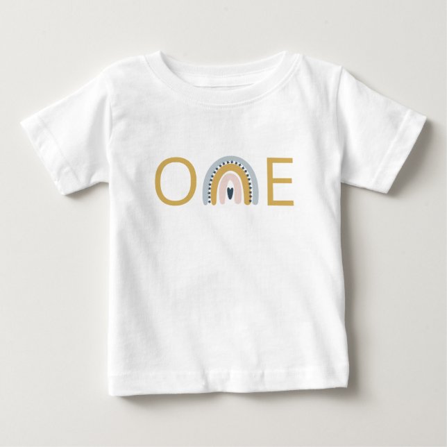 Första födelsedagsbaby-tej t shirt (Framsida)