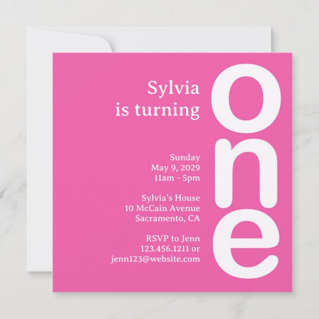 Första Födelsedagsfest inbjudan (Framsida)