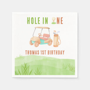 Första födelsedagsfest med Hole In One Pappersservett