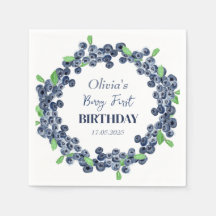 Första Födelsedagsfesten Blåbär Flicka