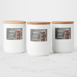 Första födelsedagsfesten för kalvkalvsmonogram för mat etiketter