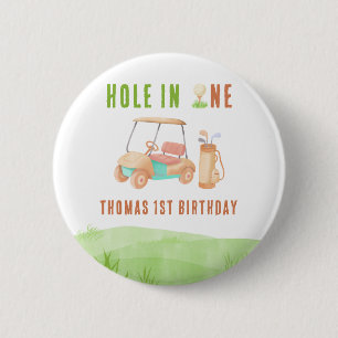 Första födelsedagsfesten Hole In One Knapp