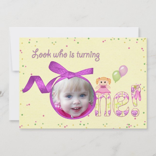 Första Födelsedagsfesten Inbjudan (Framsida)