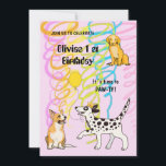 Första födelsedagsfesten MED DOGGY FRIENDS-inbjuda Inbjudningar<br><div class="desc">Första födelsedagsfesten. Vi kommer att ha en DOGGY-pawty,  välkommen att fira!</div>