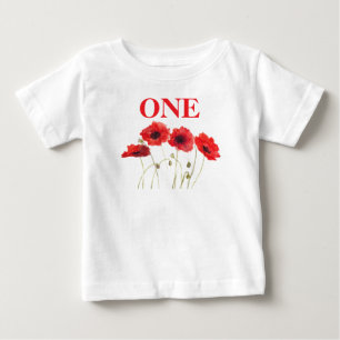 Första Födelsedagsfesten Poppies Flicka T Shirt