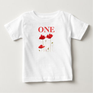 Första Födelsedagsfesten Poppies Flicka T Shirt
