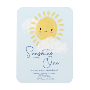 Första Födelsedagsfesten Ray of Sunshine Cute Baby Magnet