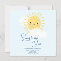 Första Födelsedagsfesten Ray of Sunshine Cute Baby