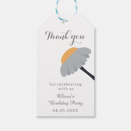 Första Födelsedagsfesten Snigel Rainbow Cute Tack Presentetikett