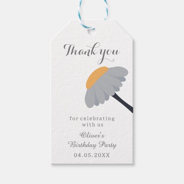 Första Födelsedagsfesten Snigel Rainbow Cute Tack Presentetikett (Framsidan)