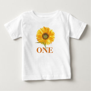 Första Födelsedagsfesten Solrossen Flicka T Shirt