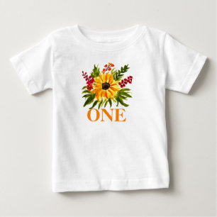 Första Födelsedagsfesten Solrossen Flicka T Shirt