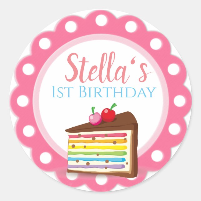 Första födelsedagsfestens klistermärken (Framsida)