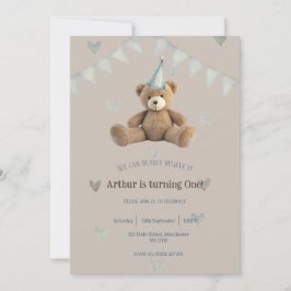 Första födelsedagsinbjudan inbjudningar