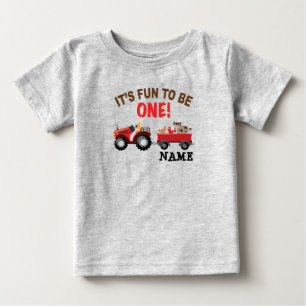 Första födelsedagskaltraktorn och boskap t shirt