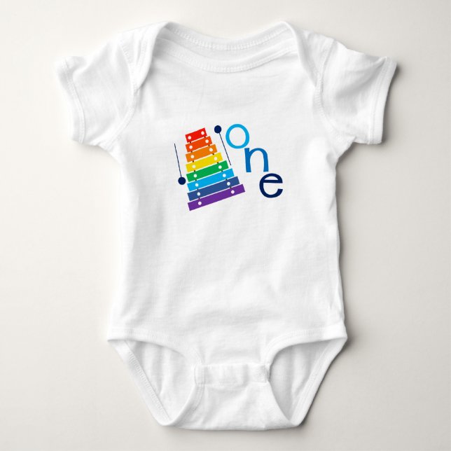 Första födelsedagskjorta för xylofon tee shirt (Framsida)