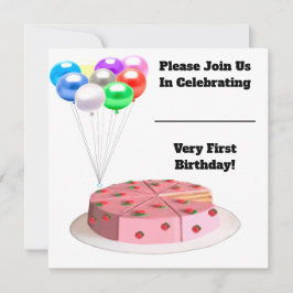Första födelsedagskortet anteckningskort