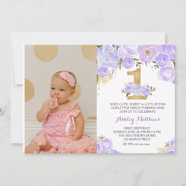 Första födelsedagslånarens inbjudan till första Bl (Framsida)