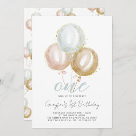 Första födelsedagspendelens första bubblor inbjudningar