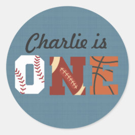 Första födelsedagssporter, klassisk rund etikett