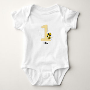 Första födelsedagt-skjorta för humla för en so t shirt