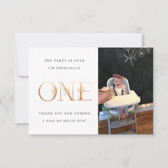 Första födelsedagtackkort tack kort (Framsida)