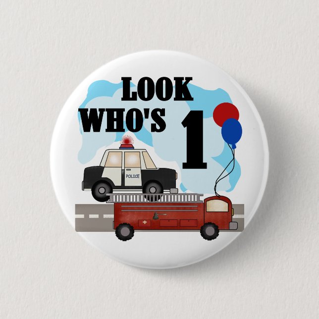 Första födelsedagTshirts och gåvor för dagliga Knapp (Framsida)