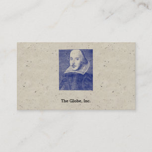 Första folio för William Shakespeare porträtt Visitkort