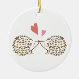 Första för jul beställnings- igelkottprydnad julgransprydnad keramik