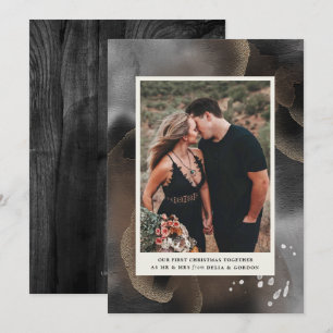 Första för jul fotokort tillsammans inbjudningar