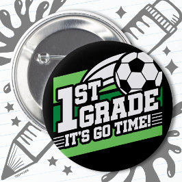 Första fotbollsdagen Klass Back to school Knapp