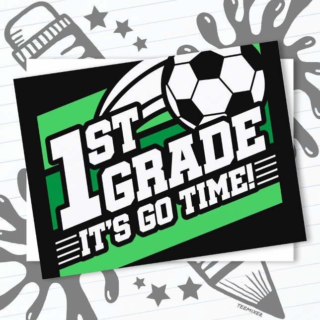 Första fotbollsdagen Klass Back to school Vykort (Skapare uppladdad)