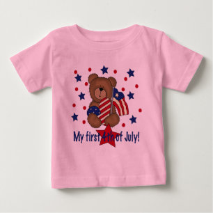 Första Fourth av Juli den patriotiska björnen Tröja