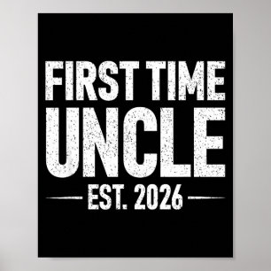 Första gången farbror Est. 2026 Rolig ny farbror Poster