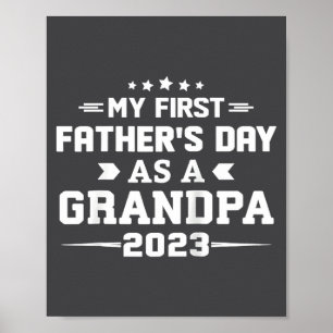 Första gången farfar 2023 Ny farfar Faders D Poster