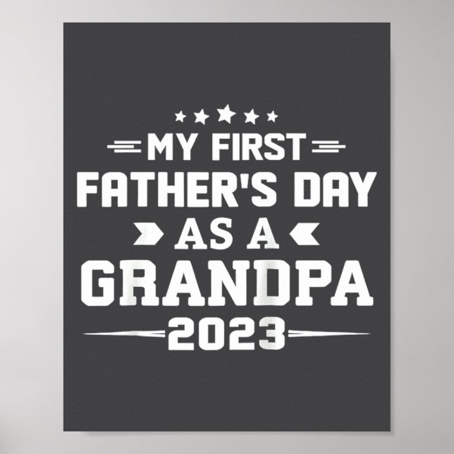Första gången farfar 2023 Ny farfar Faders D  Poster (Framsidan)
