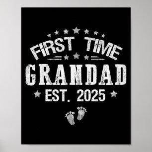 Första gången farfar Est 2025 Fars dag Kampanj Poster