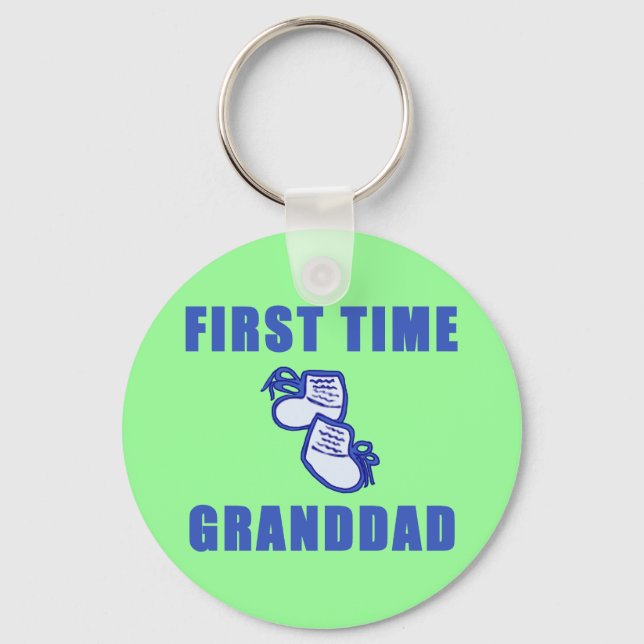 Första gången Granddad Tshirts och Gifts Nyckelring (Framsida)