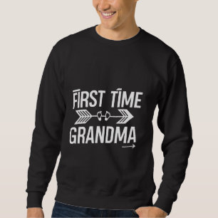 Första gången Grandma 2024 FOR Mor Soon to be Gra Lång Ärmad Tröja