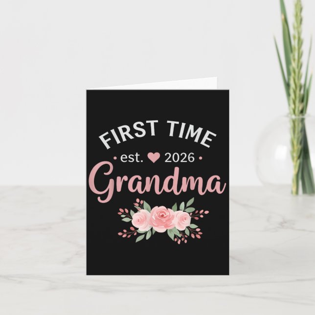 Första gången Grandma 2026 Kort (Framsida)